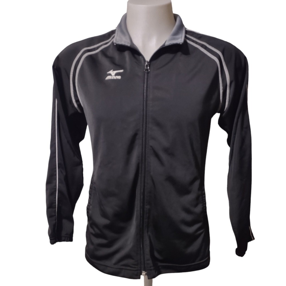 Mizuno Woman's Jacket Medium Athletic Warm-Up Full Zip 2‎ Pockets Graphic Design